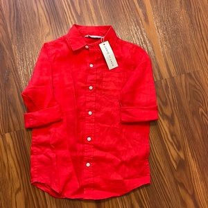 Boys Janie and Jack red button down size 7
